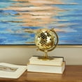 thumbnail image 2 of DecMode 8" Disco Ball Style Gold Globe, 2 of 8
