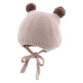 thumbnail image 2 of Kids Baby Hat Soft Warm Cable Knit Beanie Toddler Girl Fall Winter Hats, 2 of 7