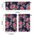 thumbnail image 6 of Pioneer Kitchen Curtains and Valance Set 36 Inch Tier Abstract Pink Floral Prints 3 Pieces Set Dining Room Small Curtain Drapes Cafe Curtains Valance for Home Decor Rod Pocket, 6 of 6