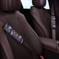 thumbnail image 3 of Chririnla Car Seat Belt Pads Soft Seat Belt Shoulder Pad Polyester Fabric Comfortable, Suitable for Auto Cars, American Flag Horse Racing Theme, 3 of 8