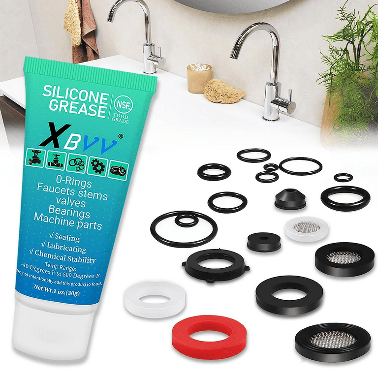 KEZE Waterproof Food Grade Silicone Lubricant Plumbers Grease for Valve  Sealant Faucet O Rings 1 oz 1-Pack - Yahoo Shopping