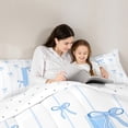 thumbnail image 5 of Castle Fairy Personalized Initial Letter I 3 Pieces Queen Comforter Set for Children Women Men,Bow Tie Stripes Ultra Soft Bedding Sets,Monogrammed Alphabet Bedding Comforter Set, 5 of 8
