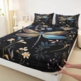 thumbnail image 3 of jejeloiu Kawaii Dragonfly Bed Sheets,Kawaii Flower Floral King Sheets For Girls Kids 4 Pieces, 3 of 7