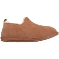 thumbnail image 4 of Mens Genuine Sheepskin Easy Slip On Twin Gusset Winter Slipper Boot - Chestnut - US 12, 4 of 7