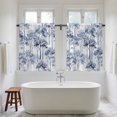 thumbnail image 4 of Watercolor Forest Blue Tier Curtains 54 Inch Length, Abstract Art Modern Trees Cafe Short Curtains for Bathroom Over Sink, Small Kitchen Curtain Light Filtering Tiered Drapes 2 Panels 27.5"Wx54"L, 4 of 8