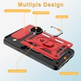 thumbnail image 4 of Dteck for Google Pixel 8 Pro Bracket Shell Case, Shockproof Heavy Duty Kickstand Rotate Ring Stand Magnetic with Car Mount Holder Slide Lens Cover Rugged Case, red, 4 of 7