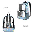 thumbnail image 2 of Whosucclay Cute Sea Creature Print Clear Backpack for Boys Girls, 17 Inch Side Pockets Transparent Backpack Elementary with Large Capacity Wide Shoulder Straps, 2 of 10
