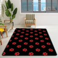 thumbnail image 2 of GZHJMY Soft Rug Large Area Rugs, Puppy Footprints Red Black Comfortable Indoor Carpet, Baby Play Mat for Living Room Bedroom Nursery Decor Floor Mat 63x48inch Carpet Runner, 2 of 6