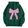 thumbnail image 5 of Yuanlong Womens Hoodies Oversized Pink Bow Graphic Long Sleeve Hooded Sweatshirts Spring Stylish Fashion Comfort Clothes, 5 of 7