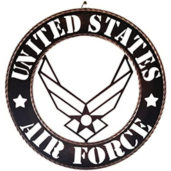Urbalabs Texas Metal Star 17 Inch Twisted Rope USA United States Air Force Military Rustic Barn Star Outdoor Wall Decor Barn Star Airforce Decor Western Stars Wall Decor Lonestar Decor