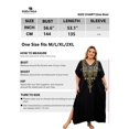 thumbnail image 4 of Edolynsa Plus Size Moroccan Kaftan Dress for Women Embroidery Caftan Tunic Maxi Beach Dresses Bathing Suit Cover up Sleepwear, 4 of 9