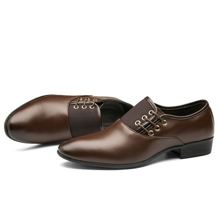 

Akiihool Oxford Shoes for Men Wide Men s Classic Modern Formal Oxford Men s Memory Foam Slip Resistant (Brown 12)
