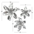 thumbnail image 3 of DecMode Silver Polystone 3D Floral Wall Decor (3 Count), 3 of 10