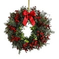 thumbnail image 7 of Christmas Wreath, Holiday Wreath, Bowknot Christmas Wreath for Indoor and Outdoor Use, Durable and Lightweight Holiday Decoration for Front Door and Fireplace Display, 7 of 7