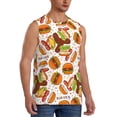 thumbnail image 2 of Pofeuu Burger Print Men's Muscle T-Shirt, Sleeveless, Muscle Tank, Classic Muscle Tee Top For Men Casual Sleeveless Muscle T-Shirt Trendy Clothes-3X-Large, 2 of 7