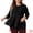 Black, variant on DARING DIVA Women's Plus Elegant Crew Neck 3/4 Sleeve Peplum Top 1X Green