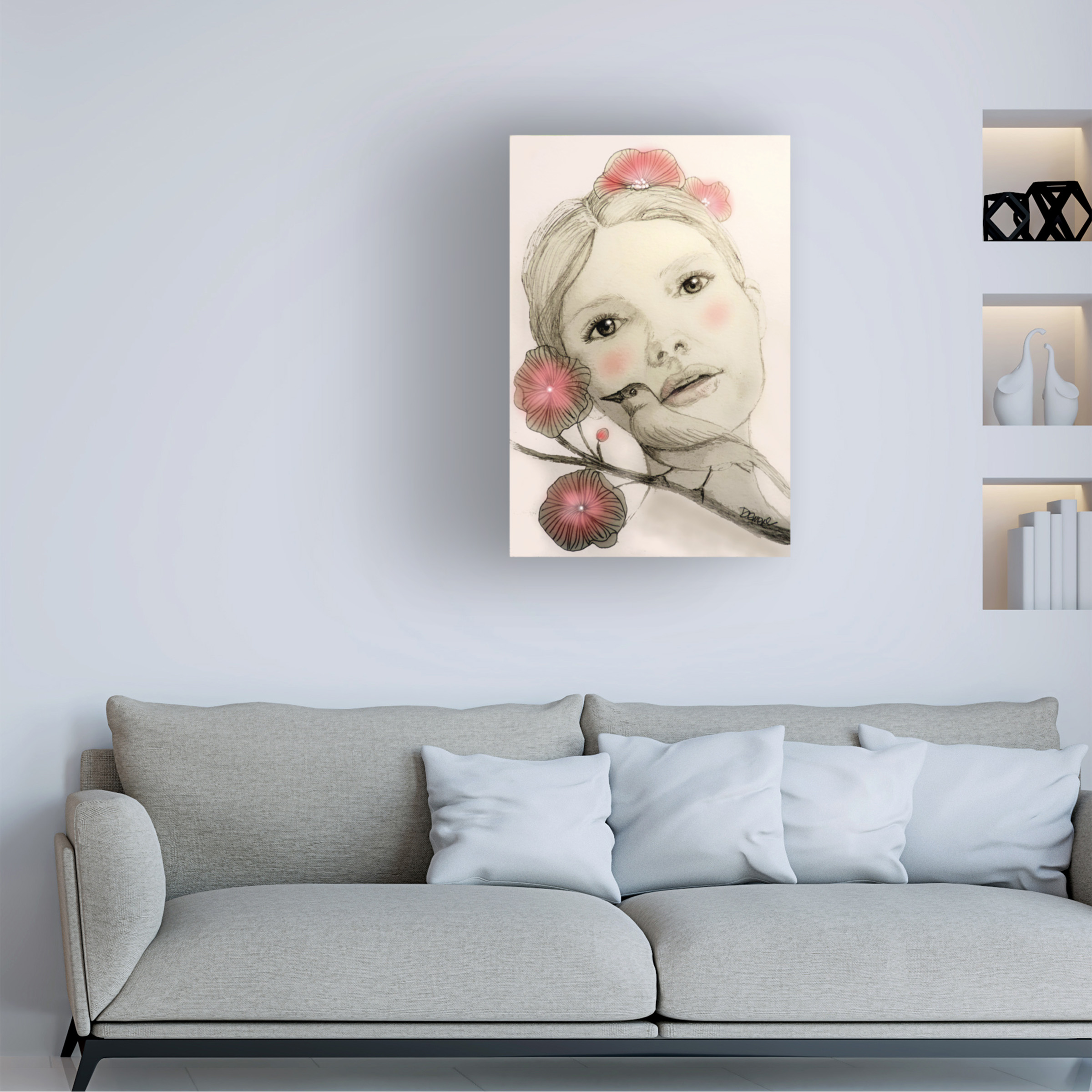 Sylvie Demers 'Melodie In Blush' Canvas Art