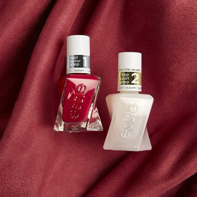 Essie Gel Couture Long Lasting Nail Polish 8 Free Vegan Clear Matte Top Coat 0.46 fl oz