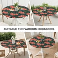 thumbnail image 7 of Pioneer Flower Floral Print Pattern Round Fitted Tablecloth with Elastic Edge,Dining Table Cover Waterproof,Outdoor Round Tablecloth for Camping,Dining,Indoor and Outdoor, 7 of 7