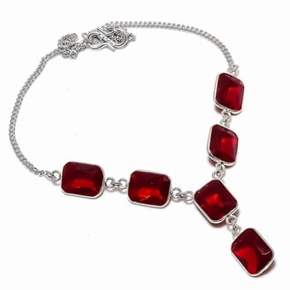 Handmade Mozambique Garnet Pendant: 925 Sterling Silver Gemstone