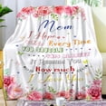 thumbnail image 2 of LHSHID Gifts for Mom Blanket Mom Blanket from Daughter Son Birthday Gifts for Mom Mom Birthday Gifts Best Mom Ever Soft Flannel I Love You Mom Throw Blanket 60x80in, 2 of 6
