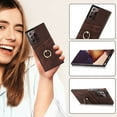 thumbnail image 5 of Allytech Case for Samsung Galaxy Note 20 Ultra 6.9 inch,Shockproof Premium PU Leather Finger Ring Holder ID Credit Card Slots Phone Case Cover,Coffee, 5 of 8