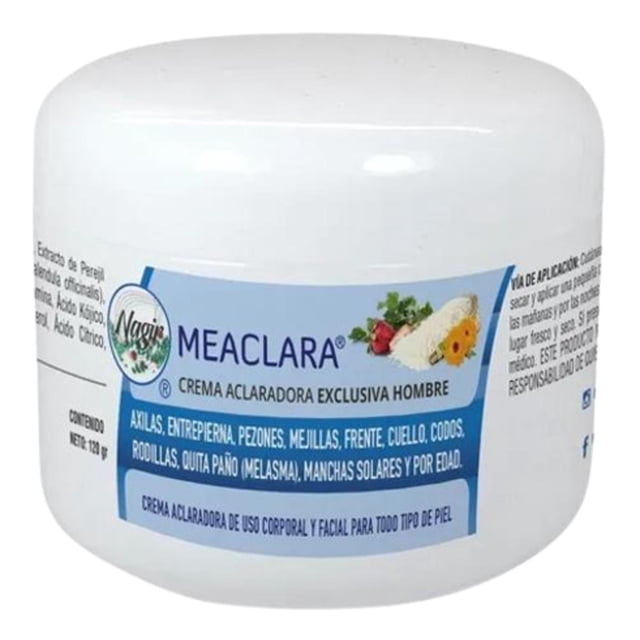 Crema Aclaradora Para Hombres Corporal y Facial 120 Grs Meaclara Elimina manchas