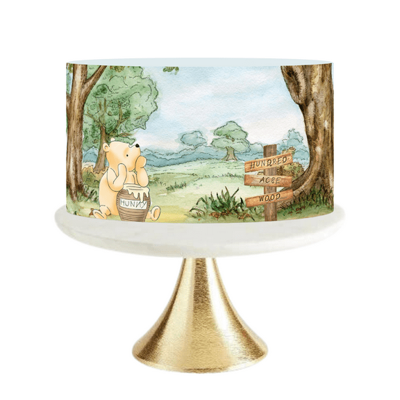 Pooh Bear Cake Topper Edible Image Cake Wrap