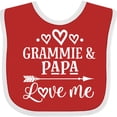 thumbnail image 3 of Inktastic Grammie and Papa Love Me Boys or Girls Baby Bib, 3 of 4