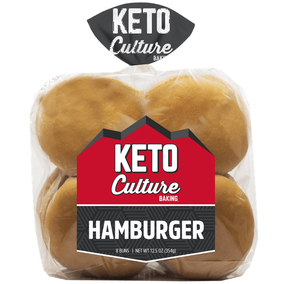 Keto Culture Hamburger Buns, 12 oz, 8 Count