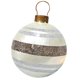 thumbnail image 1 of Navidad impermeable inflable bola de Navidad Patio Patio Pathway Decoración Sala de estar Año Nuevo Adorno Juguetes Suministros de fiesta 60 cm Silver Stripes sidaley HA010309-03, 1 of 6