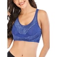 thumbnail image 3 of Sexy Womens Lace Padded Bra Sport Crop Top Lingerie Cotton Push up Seamless Activewear Tank Tops Bra, 3 of 6