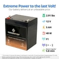thumbnail image 5 of Chrome Battery New Rechargeable SLA Battery 12V (12 Volt) 4.5Ah for Home Alarm Security System, 5 of 9