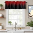 thumbnail image 2 of Red Black Ombre Valance Curtain for Windows Abstract Modern Lines Gradient Rod Pocket Curtain Valances Short Window Treatments Panels for Kitchen Bathroom Laundry Room Basement 54 x 18 Inch, 2 of 9