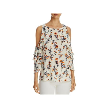 Floral Georgette Blouse - Alison Andrews Womens Floral Print Ruffle Blouse