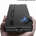 thumbnail image 5 of Dteck For Samsung Galalxy Fold 7 Case with S Pen Slot & Card Slot, Magnetic Full Body Screen Protector Kickstand Closure PU Leather Anti-Drop Grip Wallet Full Body Protective Cover, Silver, 5 of 7