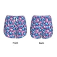 thumbnail image 3 of Cauagu Blue Flower Skull Print Women's 2 in 1 Running Shorts Athletic Workout Gym Yoga Shorts Running Shorts for Women-Medium, 3 of 7