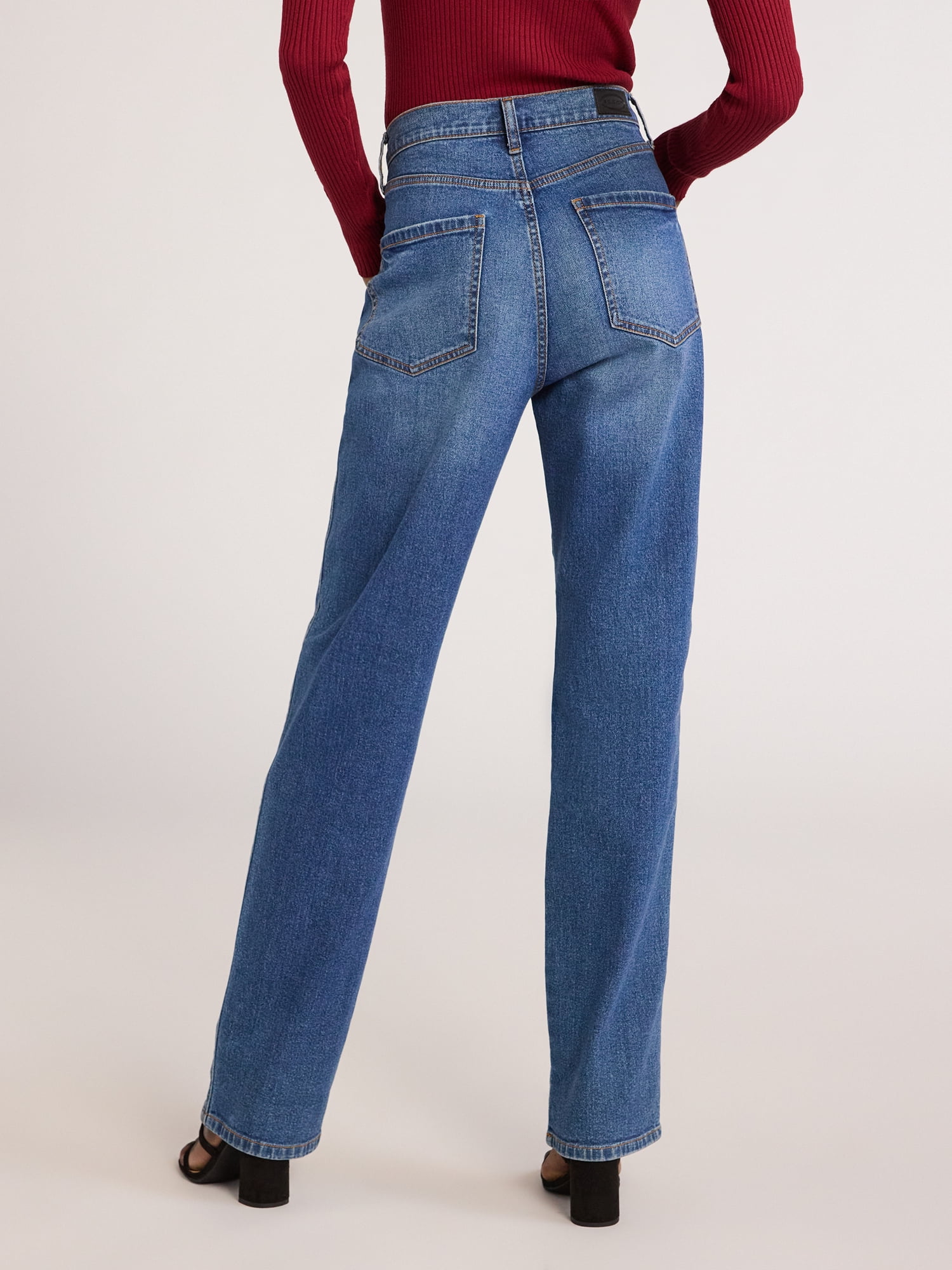 Scoop Women's Stovepipe High Rise Straight Leg Jeans, Sizes 0-20
