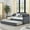 Dark Gray, variant on Twin Size Daybed with Trundle and Charging | Mid - century Aesthetic, Sturdy Build | Linen Upholstery, Durable Frame | Solves Charging and Space Utilization