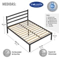 thumbnail image 3 of Magma Life Base de Cama Queen Size con Cabecera de Metal Resistente, Plataforma con Espacio de Almacenamiento, Fácil Armado, Soporte Antideslizante para Colchón, Diseño Moderno y Duradero, Estabilidad, 3 of 5