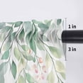 thumbnail image 5 of Green Botanical Valance Curtains for Kitchen/Living Room/Bathroom/Bedroom Window, Rod Pocket Small Topper Half Short Window Curtains Voile Sheer Scarf, Pink Spring Floral Eucalyptus Leaves 42"x12", 5 of 8