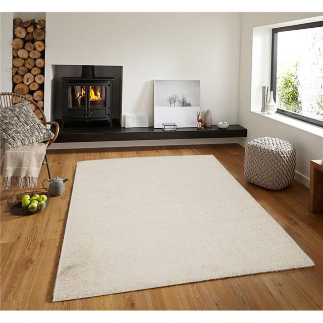 Homedora HD-SHAGGY-CREAM 5 x 7 ft. Discount World Shaggy Collection Cream Area Rug
