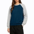 thumbnail image 4 of Horkkom Sweatshirts for Women Crewneck Raglan Long Sleeve Lightweight Shirts Trendy Casual Pullover Tops XXL, 4 of 7
