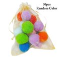 thumbnail image 2 of Cat Toy Balls Fluffy 30PCS Assorted Colors Cat Chase Balls Cat Chew Toys, 2 of 10