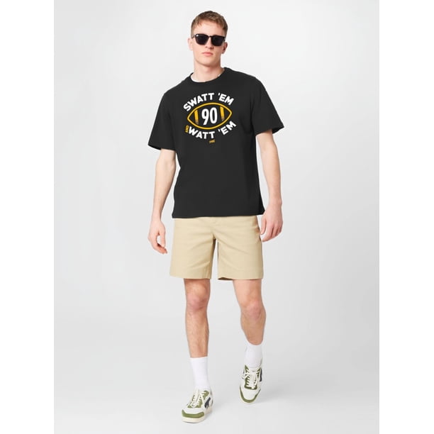 Casual Crew Neck T-Shirts for Men - Regular Fit Knit Polyester Tops with Geometric Brooklyn West Coast Print, Elastic Fabric with Slight Stretch - Summer Short Sleeve Patterned Tee Tee For Adult, Men