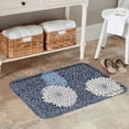 thumbnail image 2 of Spxubz Non Slip Flannel Polyester Floor Mat With Floral Pattern For Bathroom Kitchen Bedroom Decoration 24x16 inch, 2 of 5