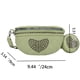 thumbnail image 4 of Bolsa De Pecho Bolso de pecho para mujer, riñonera con remaches de amor, bandolera de viaje (verde) Tmvgtek Para Estrenar, 4 of 4