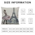 thumbnail image 5 of YINGXI Throw Pillow Cover Eiffel Tower Paris Eiffel Tower Posing Square Pillow Case Cushion Cover for Home Car Decorative 18x18in, 5 of 5