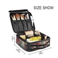 thumbnail image 3 of FORMRS Travel Makeup Bag Large Capacity Train Case Cosmetic Organizer with Adjustable Dividers, Psychedelic Forest, 3 of 8