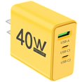 thumbnail image 1 of Cargador de Pared USB DashYellow 1 Pza 3 Puertos USB 5V 2.4A Max 40W 100-240V 50-60Hz Amarillo., 1 of 1